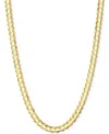 Italian Gold 18" Open Curb Link Chain Necklace (3-5/8mm) In Solid 14k Gold In Gold