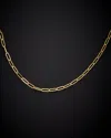 Italian Gold 18k  2.1mm Polished Paperclip Chain Necklace