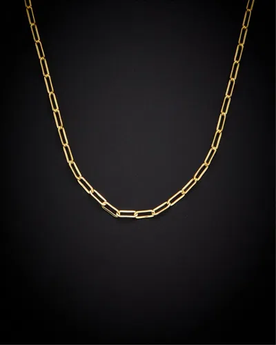 Italian Gold 18k  2.5mm Polished Paperclip Chain Necklace