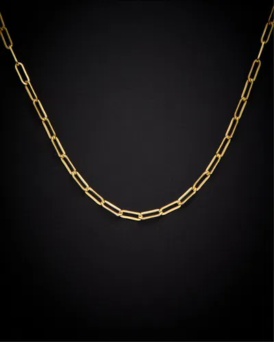 Italian Gold 18k  2.5mm Polished Paperclip Chain Necklace