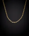Italian Gold 18k  2.5mm Polished Paperclip Chain Necklace