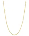 Italian Gold Cable Link Chain Necklace