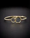 Italian Gold 18k  Double Circle Bangle Bracelet