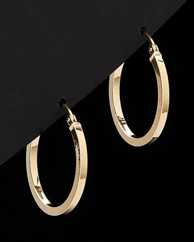 Italian Gold Flat Hoops