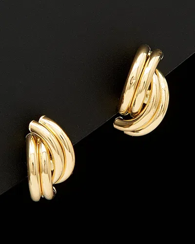 Italian Gold 18k  Hoop Earrings In Multi