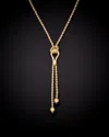 Italian Gold Lariat Necklace