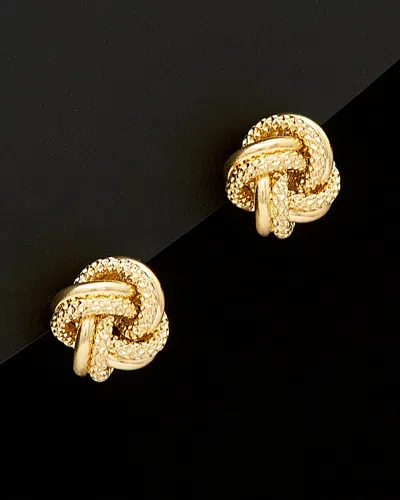 Italian Gold Love Knot Stud Earrings