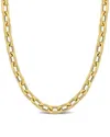 Italian Gold 18k  Oval Link Necklace In Gold