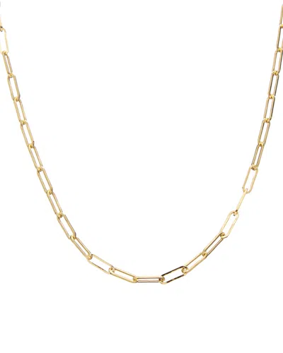 Italian Gold Paper-clip Chain Necklace