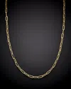 Italian Gold 18k  Paperclip Chain Necklace