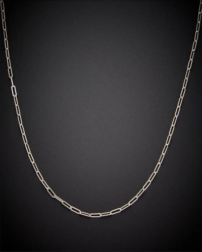 Italian Gold 18k  Paperclip Chain Necklace