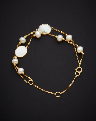 Italian Gold 18k  Pearl Bracelet