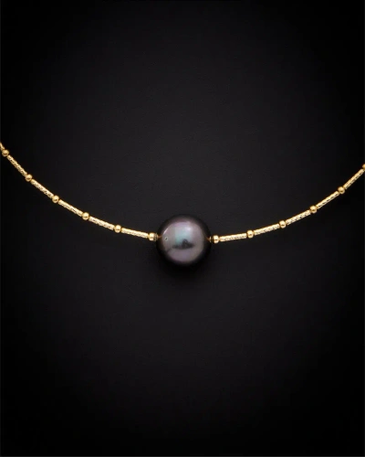 Italian Gold 18k  Pearl Choker Necklace
