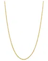 Italian Gold 18k  Rope Chain Necklace