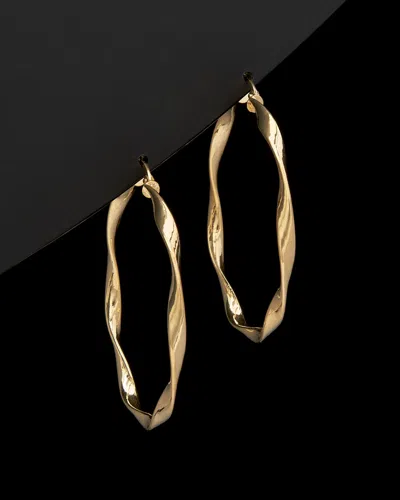 Italian Gold 18k  Round Twisted Hoops