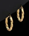 Italian Gold Twisted Hoops