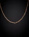 Italian Gold 18k Italian Rose Gold 2.5mm Paperclip Chain Necklace
