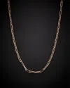 Italian Gold 18k Italian Rose Gold Paperclip Chain Necklace