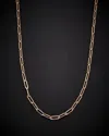Italian Gold 18k Italian Rose Gold Paperclip Chain Necklace