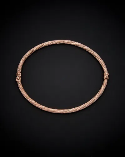 Italian Gold 18k Italian Rose Gold Twist Bangle