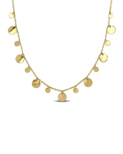 Italian Gold 18k Station Necklace In Gold