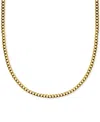 Italian Gold 22" Curb Link Chain Necklace (3-1/6mm) In Solid 14k Gold In Gold