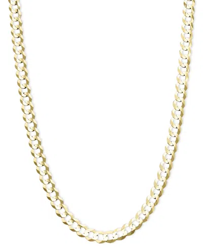 ITALIAN GOLD 22" OPEN CURB LINK CHAIN NECKLACE (4-5/8MM) IN SOLID 14K GOLD