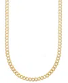 Italian Gold 22" Open Curb Link Chain Necklace (5-3/4mm) In Solid 14k Gold In Gold