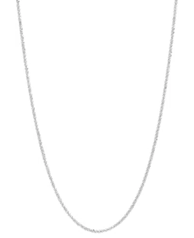 Italian Gold Crisscross Link 18" Chain Necklace In 14k Gold In White Gold