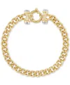 Italian Gold Curb Link Chain Bracelet In 14k Gold In Gold