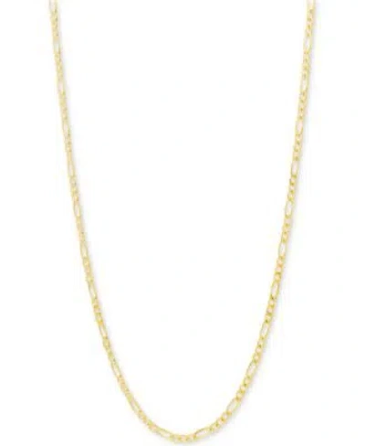 ITALIAN GOLD FIGARO LINK CHAIN NECKLACE COLLECTION IN 10K GOLD
