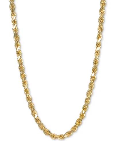Italian Gold Forza Rope Chain 20" Necklace (4-1/10mm) In 14k Gold