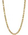 Italian Gold Forza Rope Chain 22" Necklace (4-1/10mm) In 14k Gold In Yellow Gold