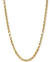 Italian Gold Forza Rope Chain 26" Necklace (3-1/5mm) In 14k Gold In Gold
