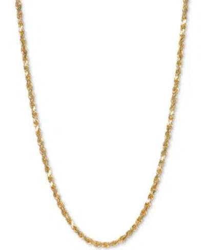 Italian Gold Forza Rope Chain Necklace Collection 2 1 2mm In 14k Gold In Yellow Gold