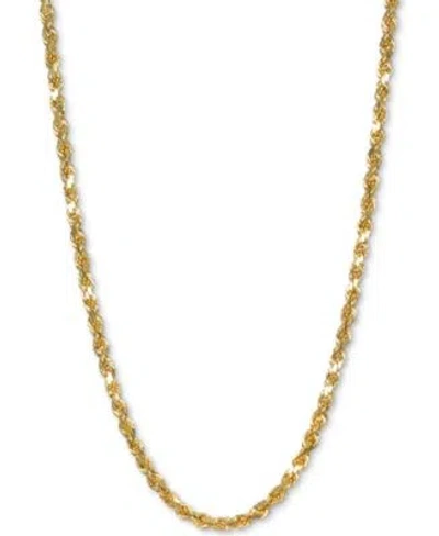 Italian Gold Forza Rope Chain Necklace Collection 2 3 4mm In 14k Gold In Yellow Gold