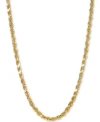 Italian Gold Forza Rope Chain Necklace Collection 3 1 5mm In 14k Gold In Yellow Gold