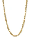 Italian Gold Forza Rope Chain Necklace Collection 4 1 10mm In 14k Gold In Yellow Gold