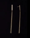 Italian Gold Fremada 14k  Bar Tassel Drop Earrings