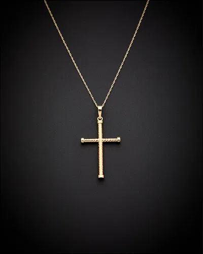 Italian Gold Cross Pendant Necklace