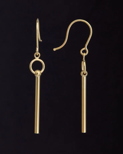 Italian Gold Fremada 14k  Tube Dangle Earrings