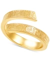 Italian Gold Greek Key Bypass Statement Ring In 10k Gold In Gold
