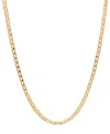 Italian Gold Lightweight 22" Mariner Link Chain Necklace (4mm) In 14k Gold In Yellow Gold