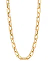 Italian Gold Lightweight Polished & Textured Link 18" Collar Necklace In 10k Gold In Gold