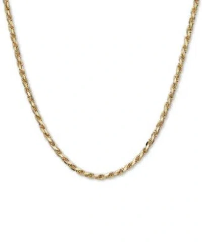 Italian Gold Mens Diamond Cut Rope Chain Jewelry Collection In 14k  Made In Italy In Yellow Gold