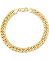 Italian Gold Miami Cuban Link 7-1/2" Chain Bracelet (7mm) In 10k Gold In Yellow Gold