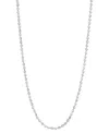 Italian Gold Moon Link 18" Chain Necklace In 14k Gold In White Gold