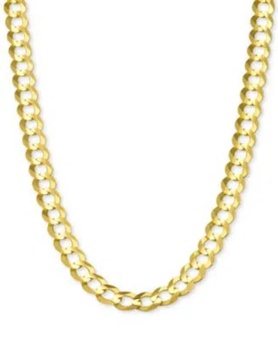 Italian Gold Open Curb Link Chain Necklace Collection 5 3 4mm In Solid 14k Gold