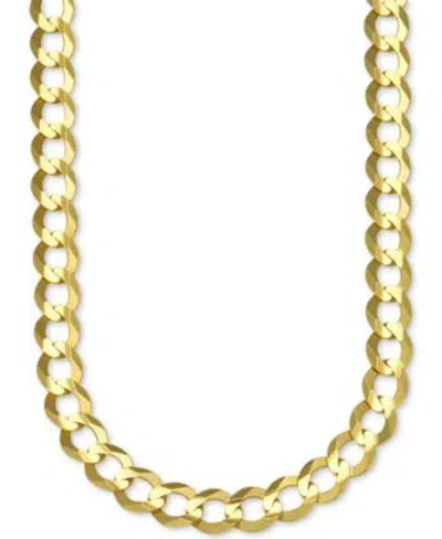 Italian Gold Open Curb Link Chain Necklace Collection 8mm In 10k Gold