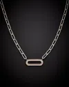 Italian Gold Over Silver 0.15 Ct. Tw. Diamond Necklace
